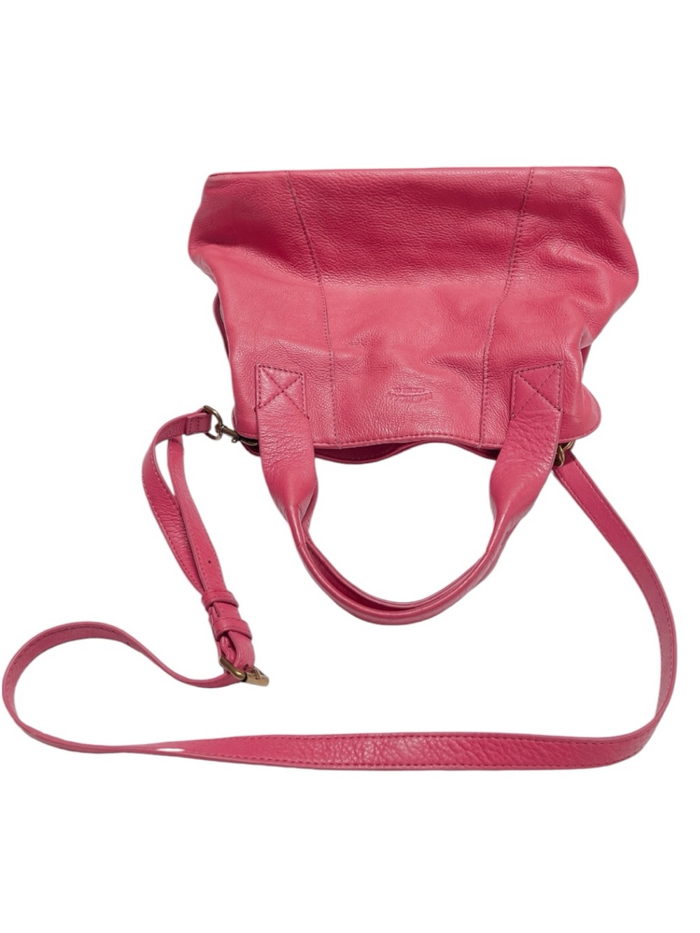 American Leather Go. Ada Triple Entry Leather Satchel In French Rose - Picture 2 of 16